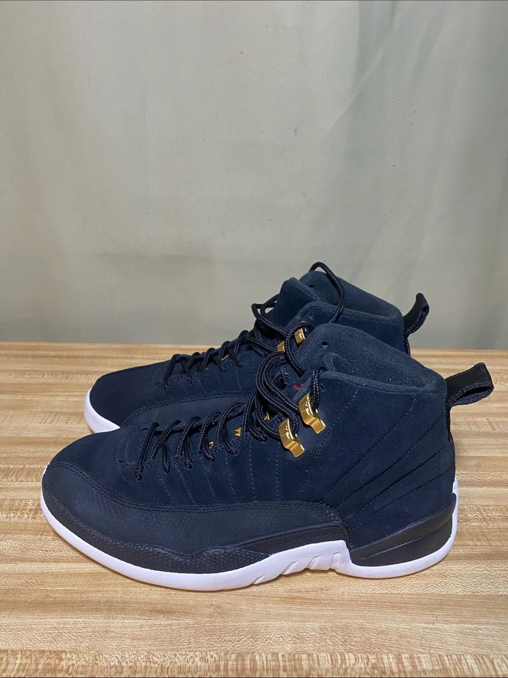 Jordan 12 Retro Reverse Taxi OG 2019 Black Shoes size 7.5